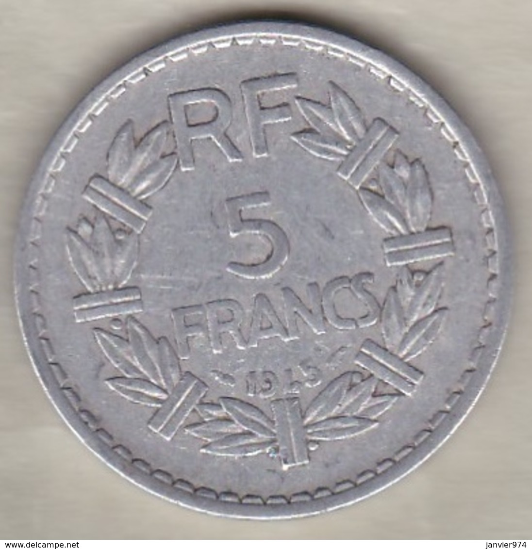 5 Francs Lavrillier 1945 , 9 Ouvert , Aluminium - Autres & Non Classés