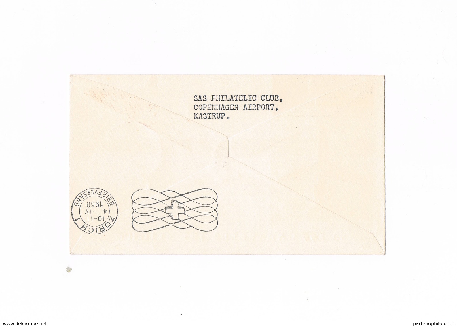 Danimarca - Danmark - Firs SAS Caravelle Jet Flight - Copenaghen - Zurich - 1960 - Airmail