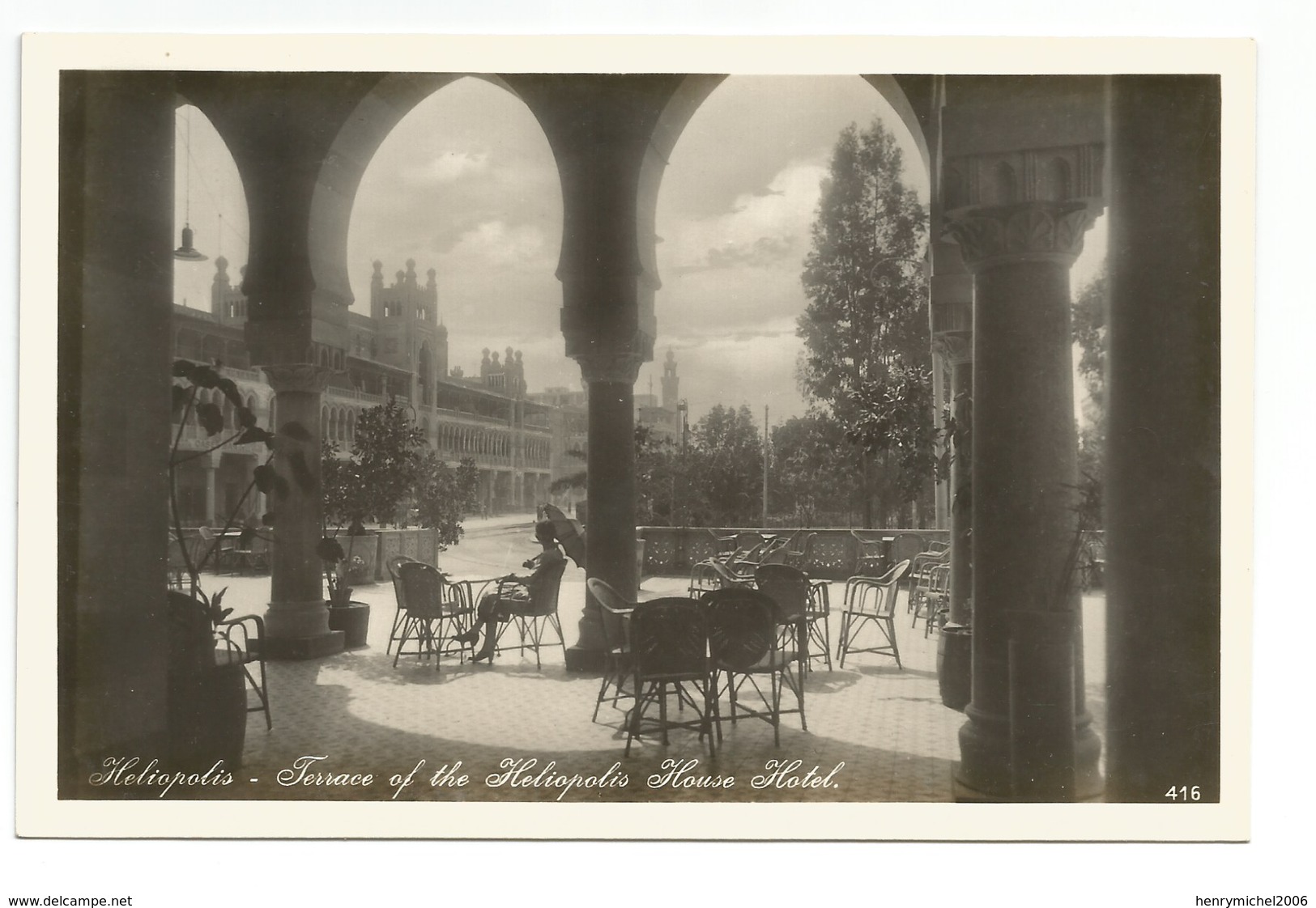 Egypte Egypt Heliopolis Terrace Of The House Hotel  By Lehnert Et Landrock Cairo - Sonstige & Ohne Zuordnung