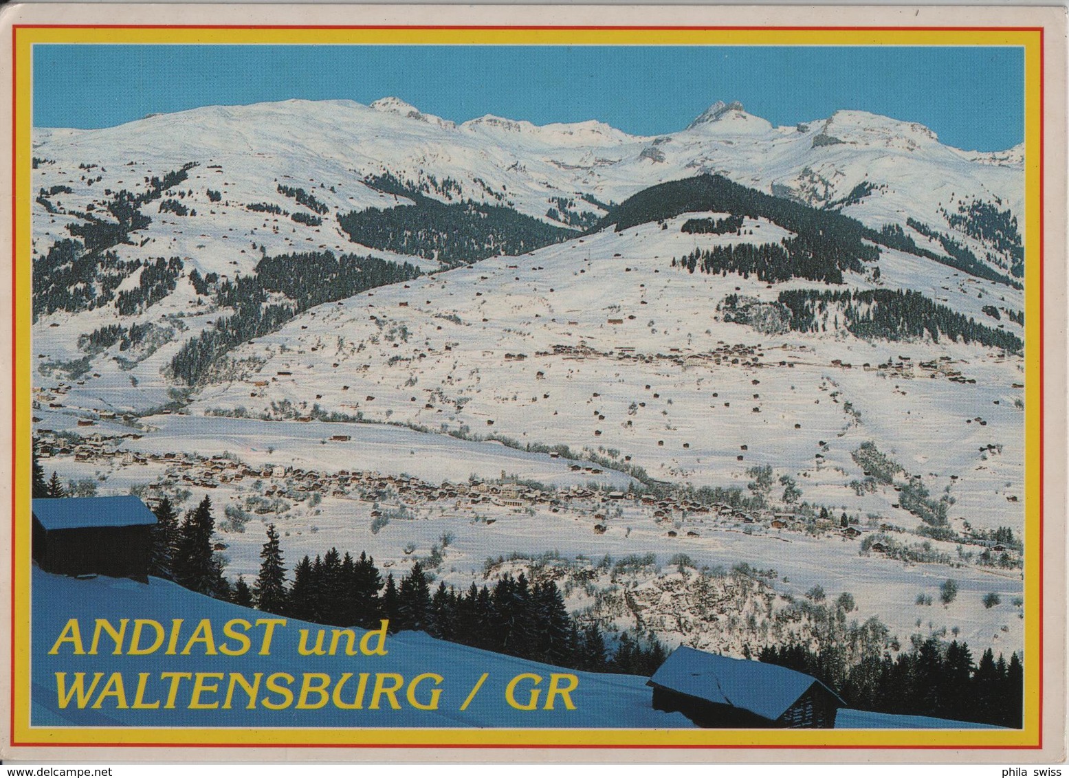 Andiast Und Waltensburg Im Winter En Hiver - Photo: Gross - Waltensburg/Vuorz