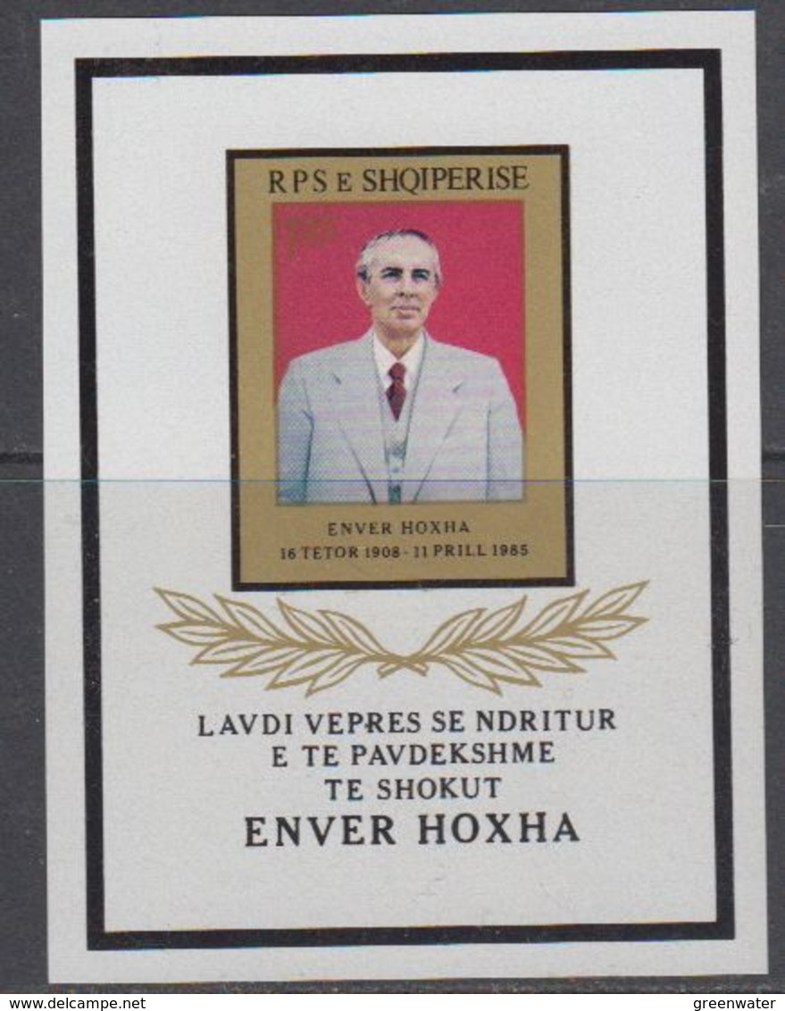 Albania 1985 Enver Hoxha M/s ** Mnh (40816E) - Albanië