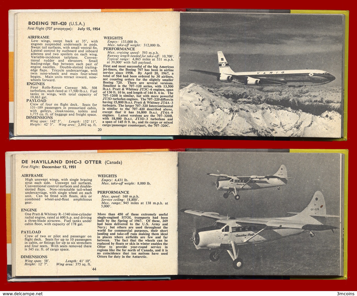 M3-26502 England 1967. Airliners Of The World – Hippo Books. 126 Pages - Other & Unclassified