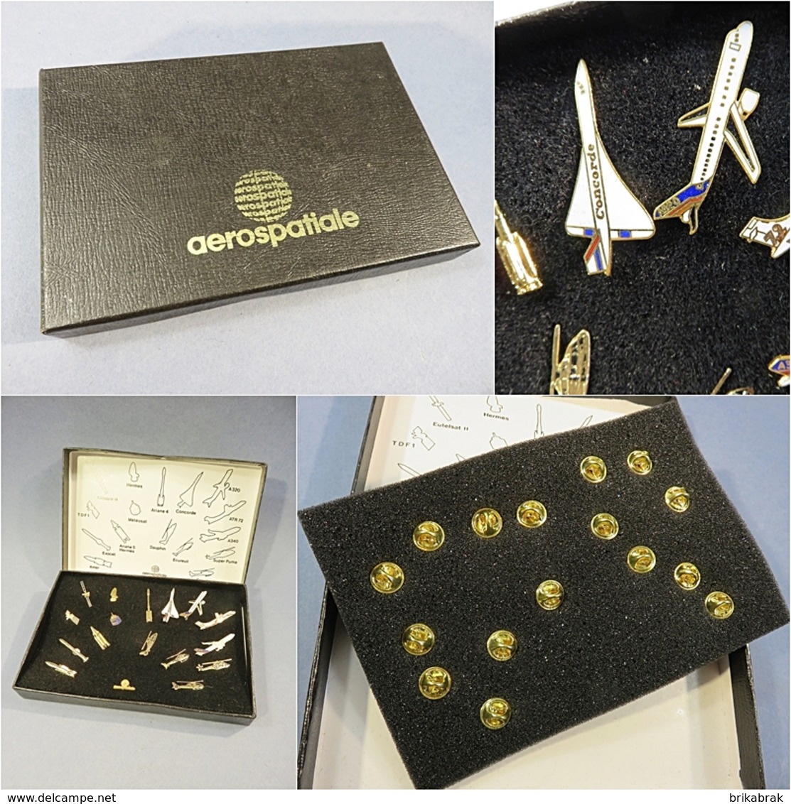 ~ COFFRET PIN'S AVIONS AEROSPATIALE - Aviation Concorde Ariane A 320 EADS - Autres & Non Classés