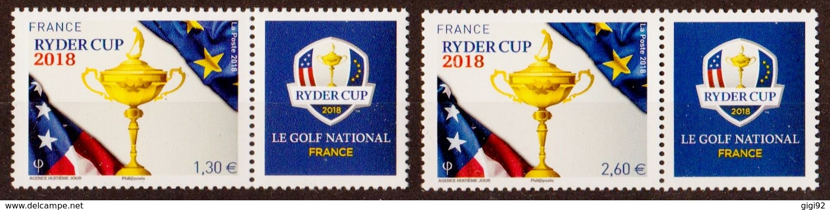 2018  Timbres Des  Feuillets  " Ryder Cup "  Neufs** SERIE COMPLETE - Neufs