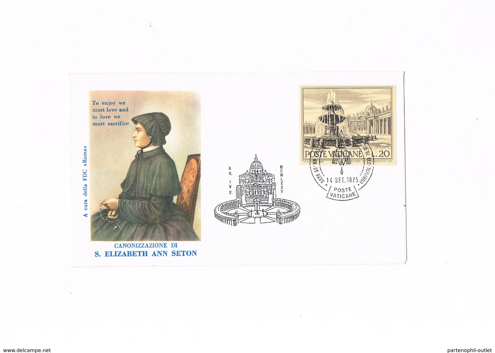 Vaticano - Canonizzazione Di S.Elizabeth Ann Seton - 1975 - Used Stamps