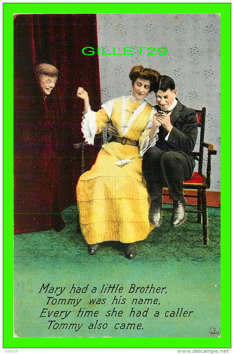 COUPLES - MARY HAD A LITTLE BROTHER TOMMY WAS HIS NAME -  TRAVEL IN 1910 - BAMFORTH &amp; CO - - Couples