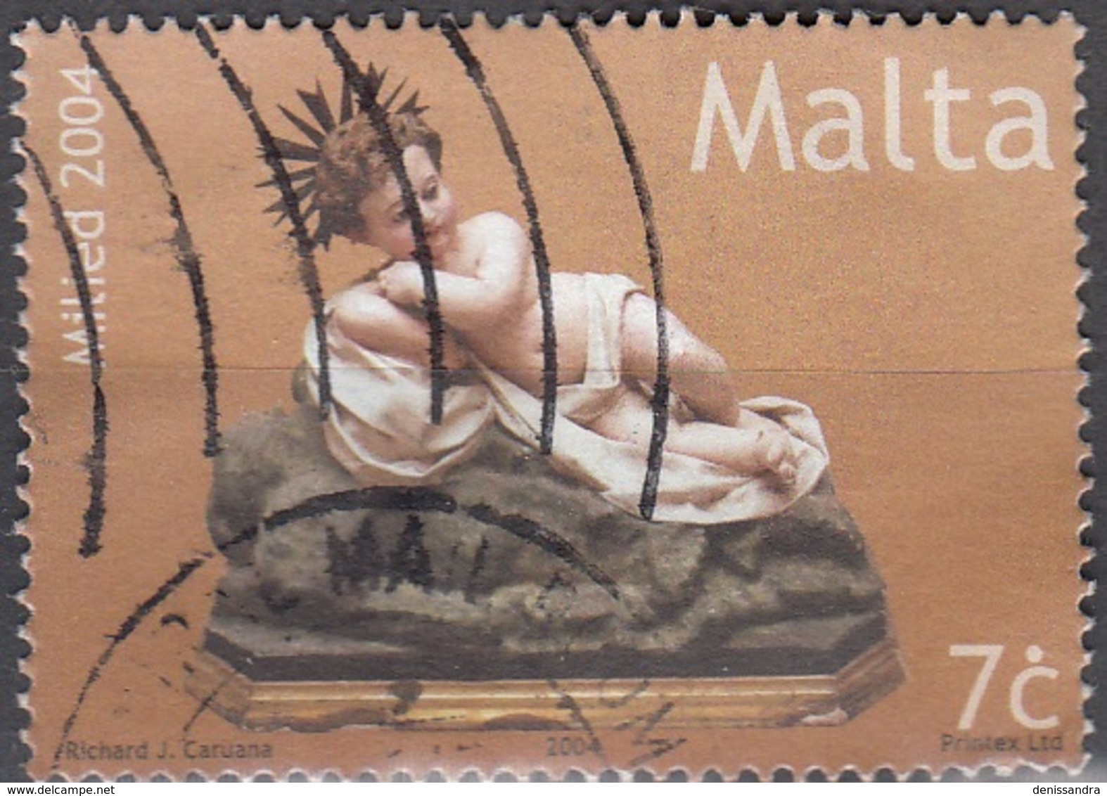 Malta 2004 Michel 1367 O Cote (2006) 0.40 Euro Enfant Noël Cachet Rond - Malte