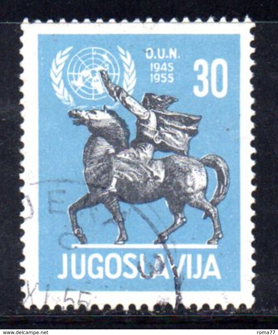 T1177 - YUGOSLAVIA 1955, Unificato N. 678 Usato . ONU - Usati