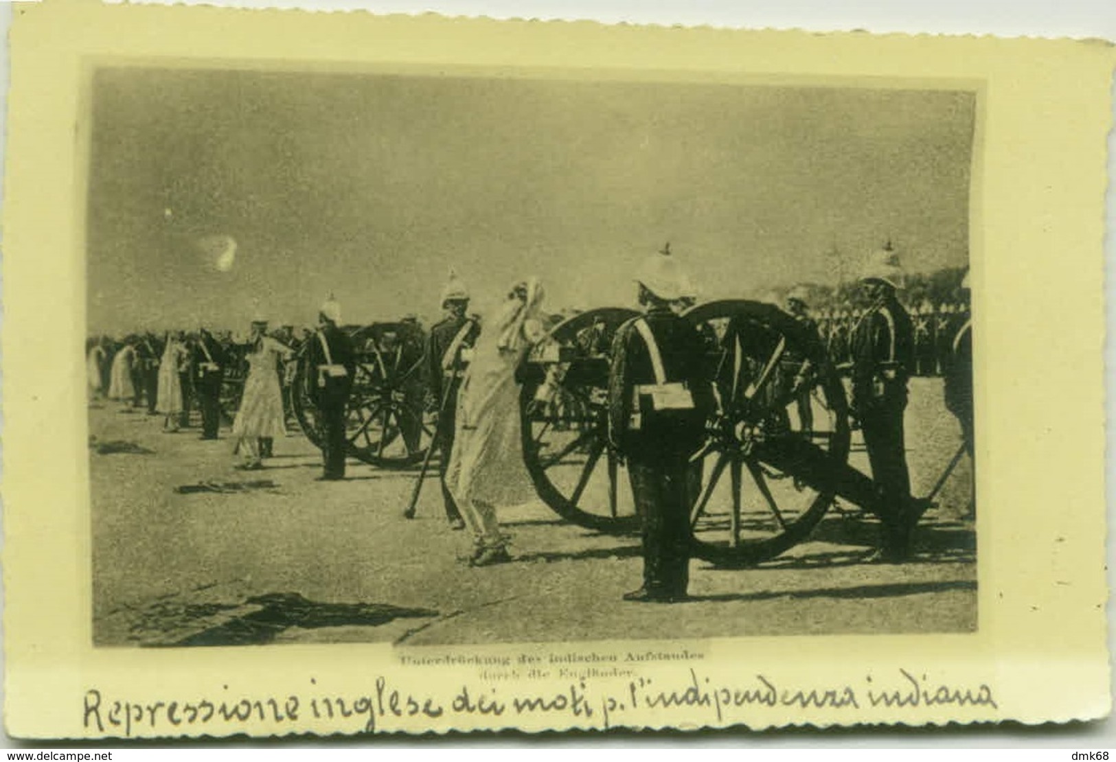 INDIA - ENGLISH REPRESSION AGAINST THE REBELLION OF POPULATION - VINTAGE POSTCARD ( BG293) - India