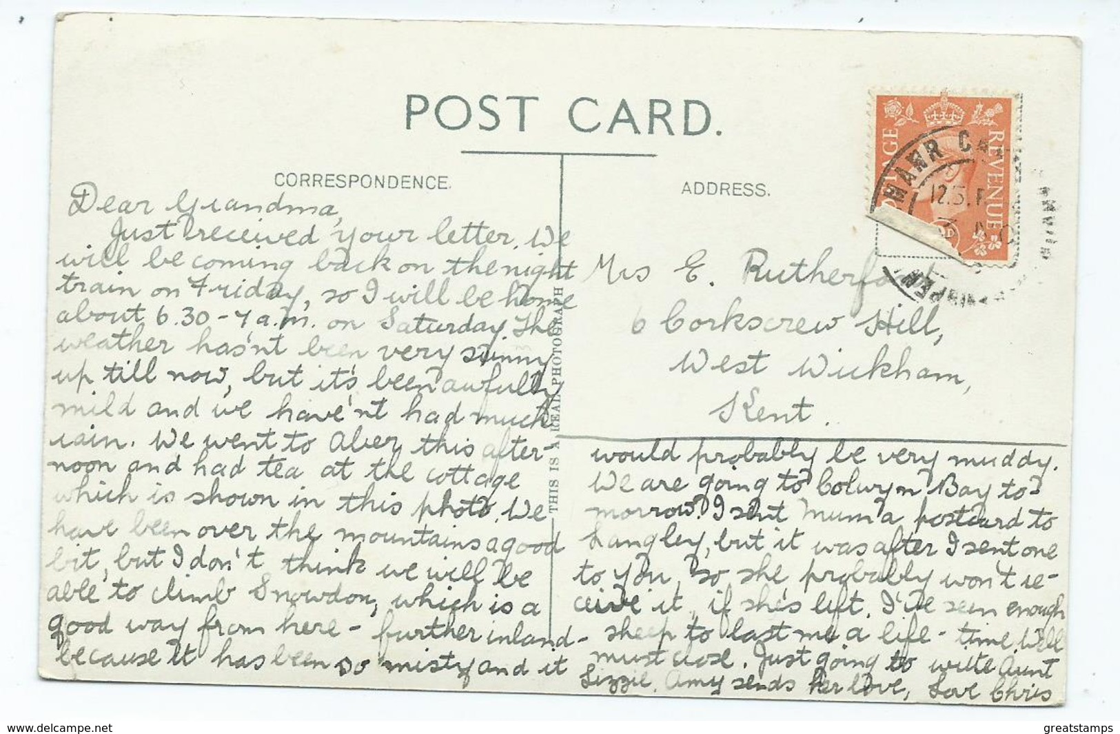 Wales Postcard Aberystwyth  Aber Multiview Rp Posted 1940s - Cardiganshire