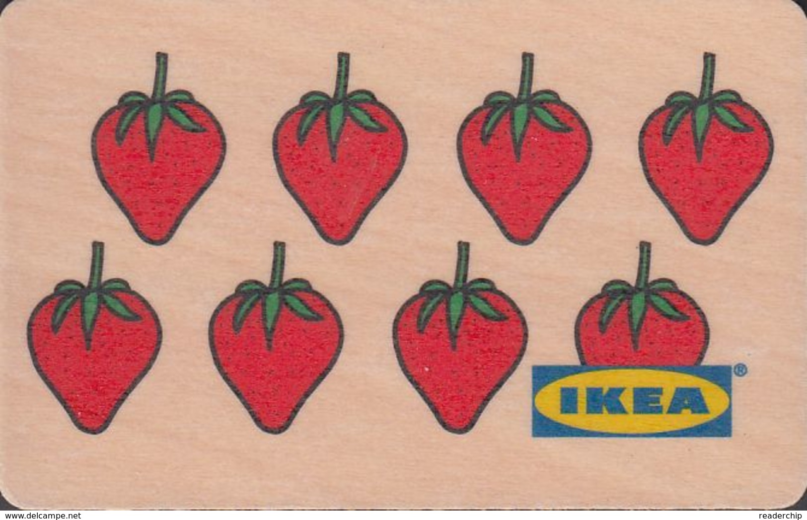 GERMANY Gift-card  IKEA - Strawberry - Wood-card - Gift Cards