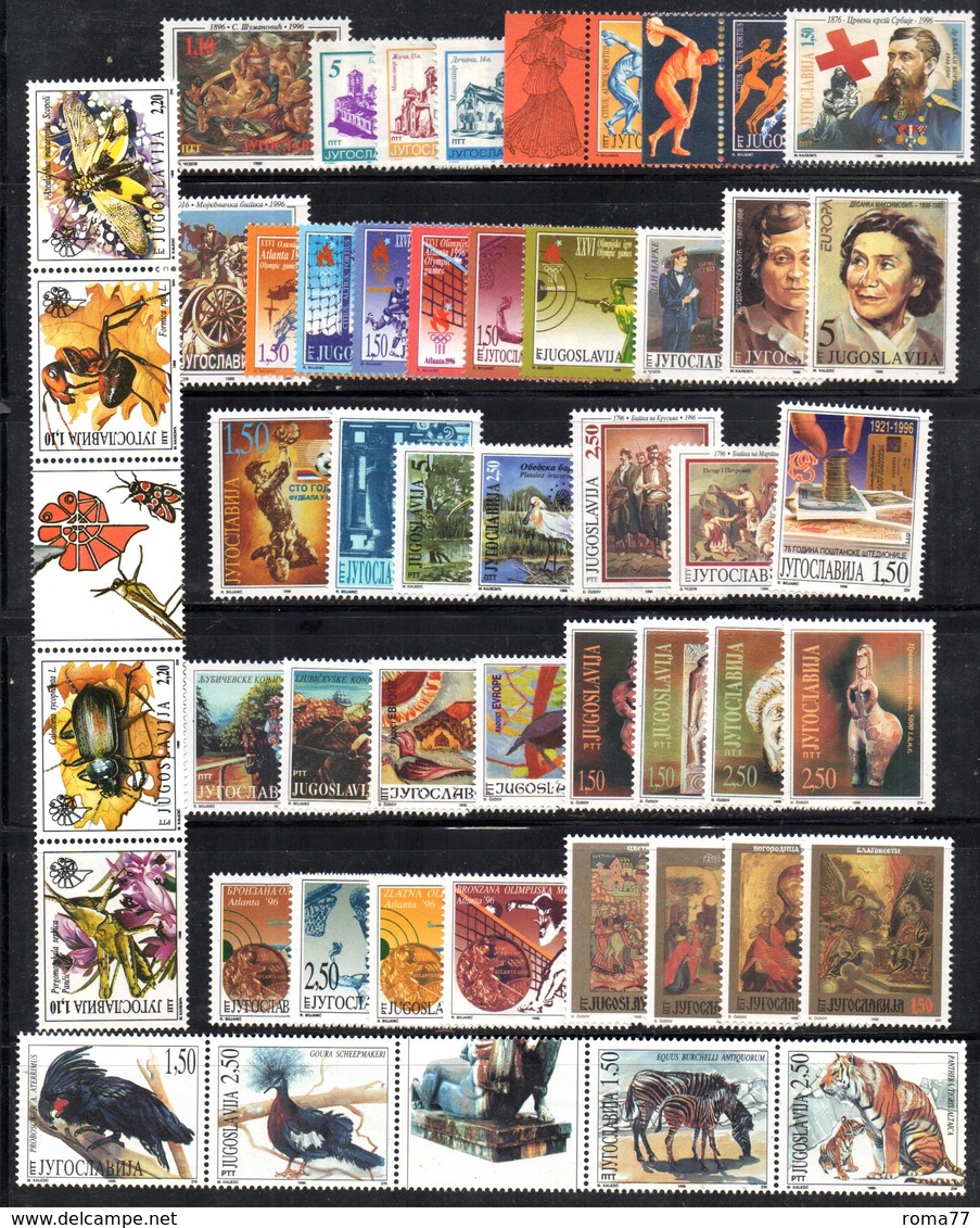 YUG1996 - YUGOSLAVIA 1996, L'annata Senza BF E Priva Di 2647/2655 ***  MNH - Annate Complete