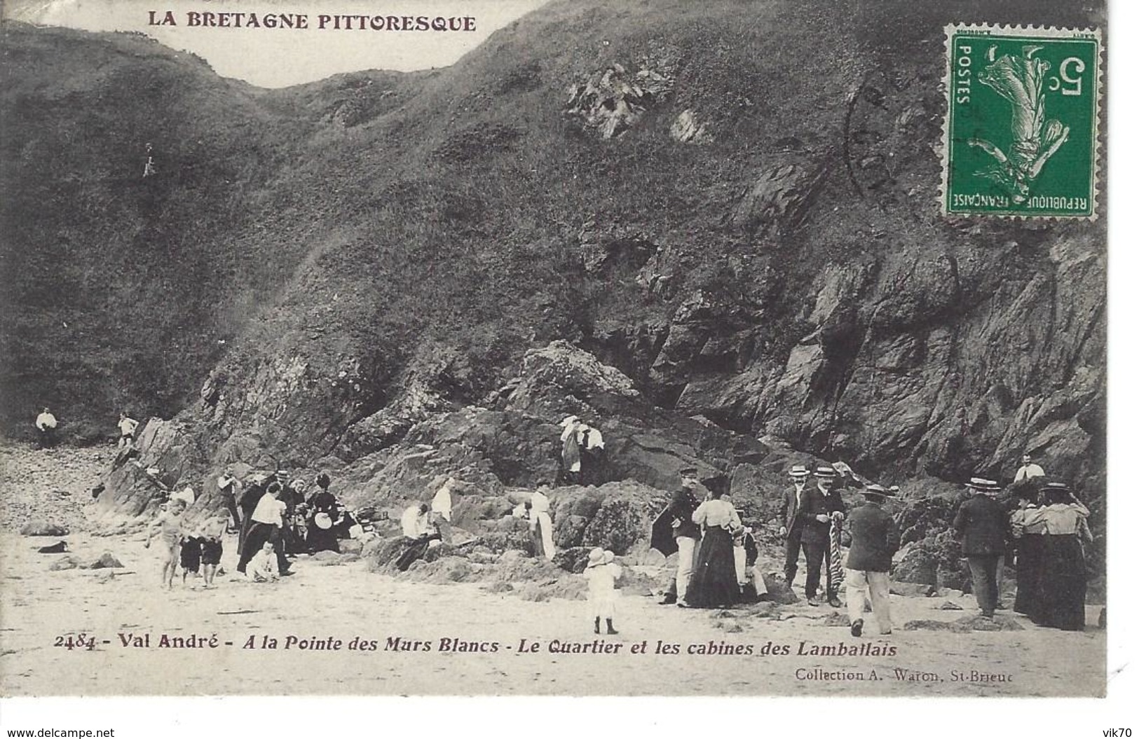 Val André A La Pointe Des Murs Blancs Le Quartier Et Les Cabines Des Lamballais - Autres & Non Classés