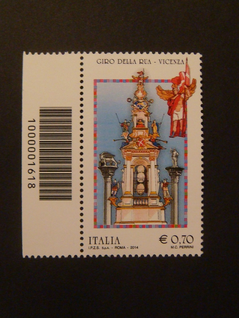 ITALIA 2014 - GIRO DELLA RUA CODICE A BARRE MNH - Codici A Barre