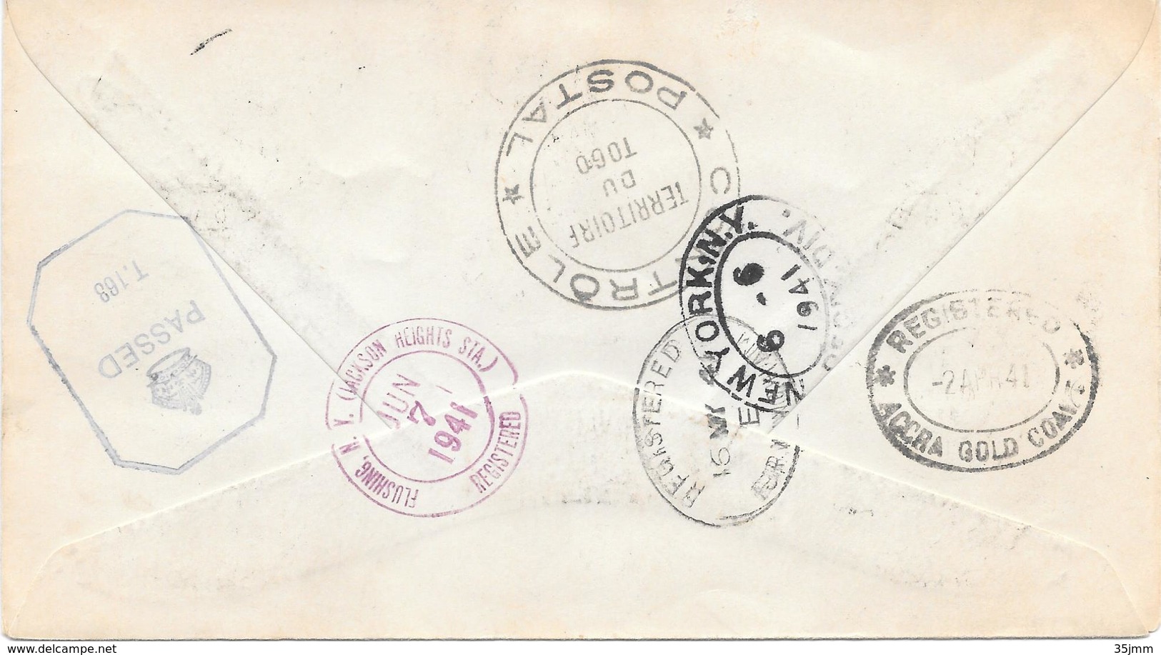 Togo Lettre Lomé Pour Les USA 1941 Censure Censor Geoffnet - Lettres & Documents