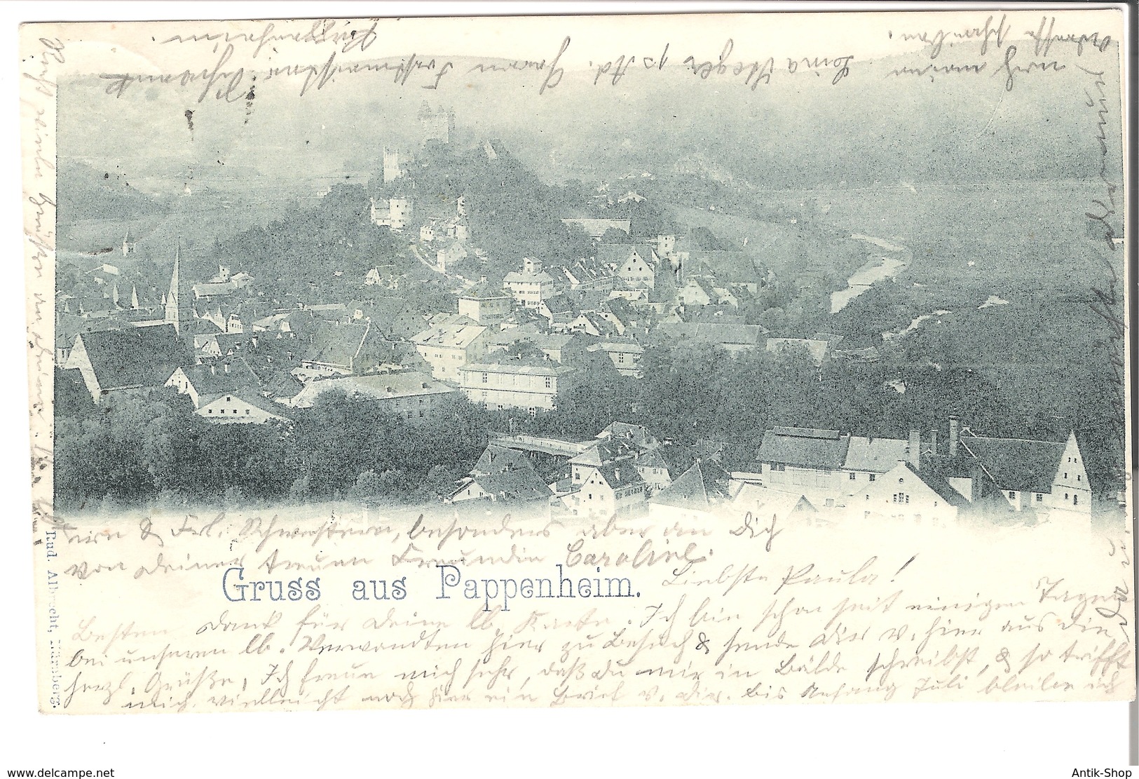 Gruss Aus Pappenheim - Stadtansicht Von 1899 (L044AK) - Pappenheim