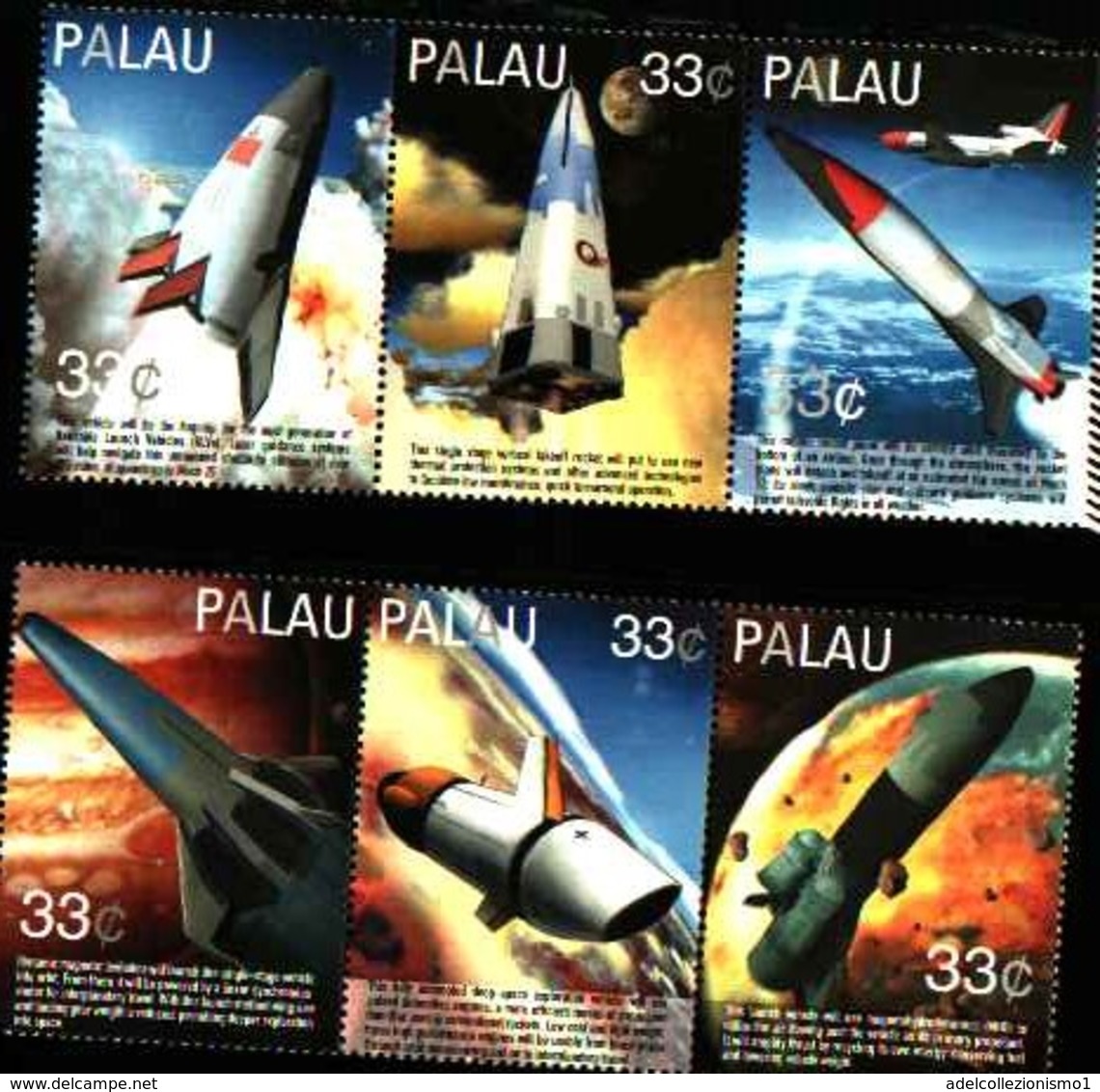 72283) PALAU- 2000 SERIE COMPLETA-1432-37 Esplorazione Dello Spazio (II) - Mnh** - Palau