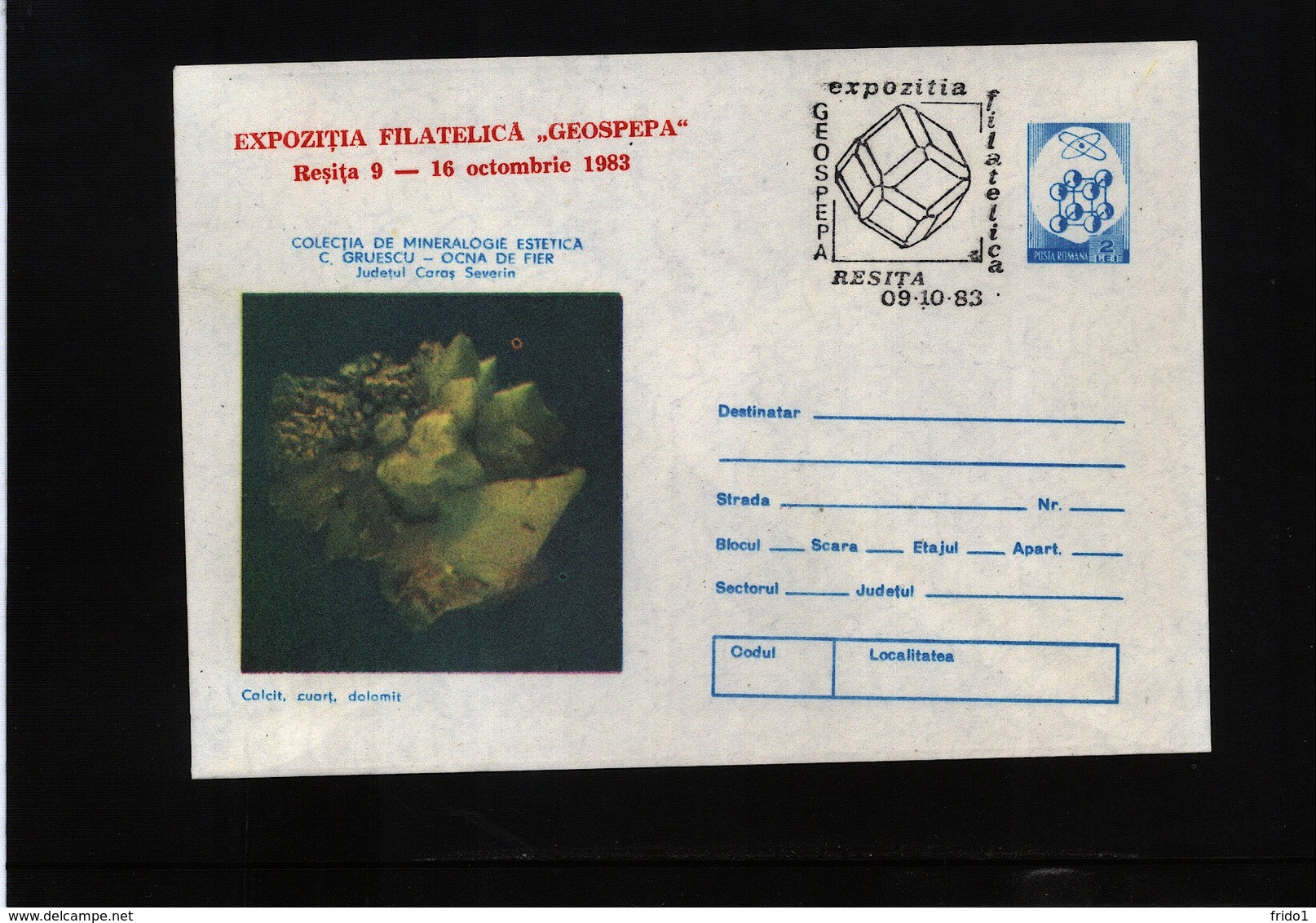 Romania Minerals Postal Stationery - Letter - Mineralien