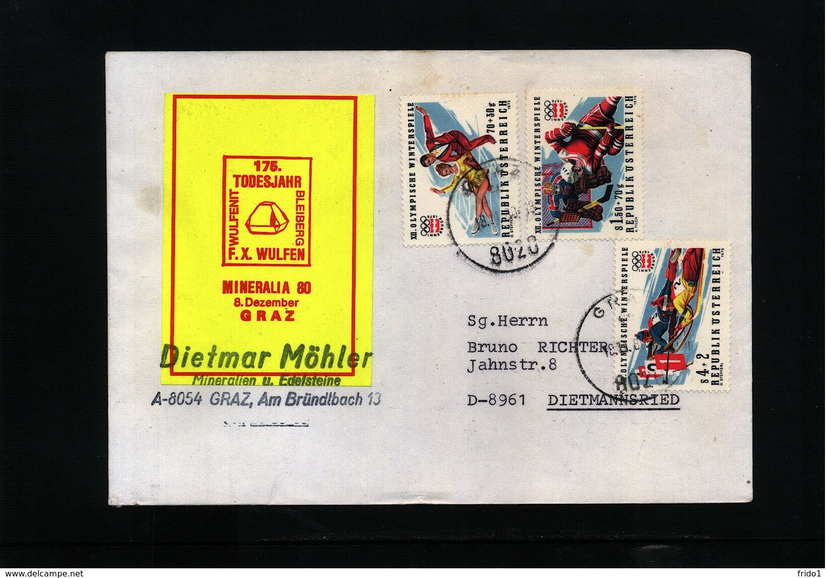 Austria 1980 Minerals Interesting Letter - Mineralien