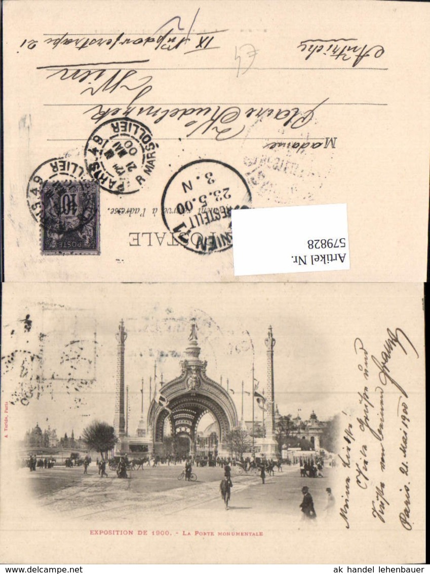 579828,Ausstellung Paris Exposition De 1900 La Porte Monumentale - Ausstellungen