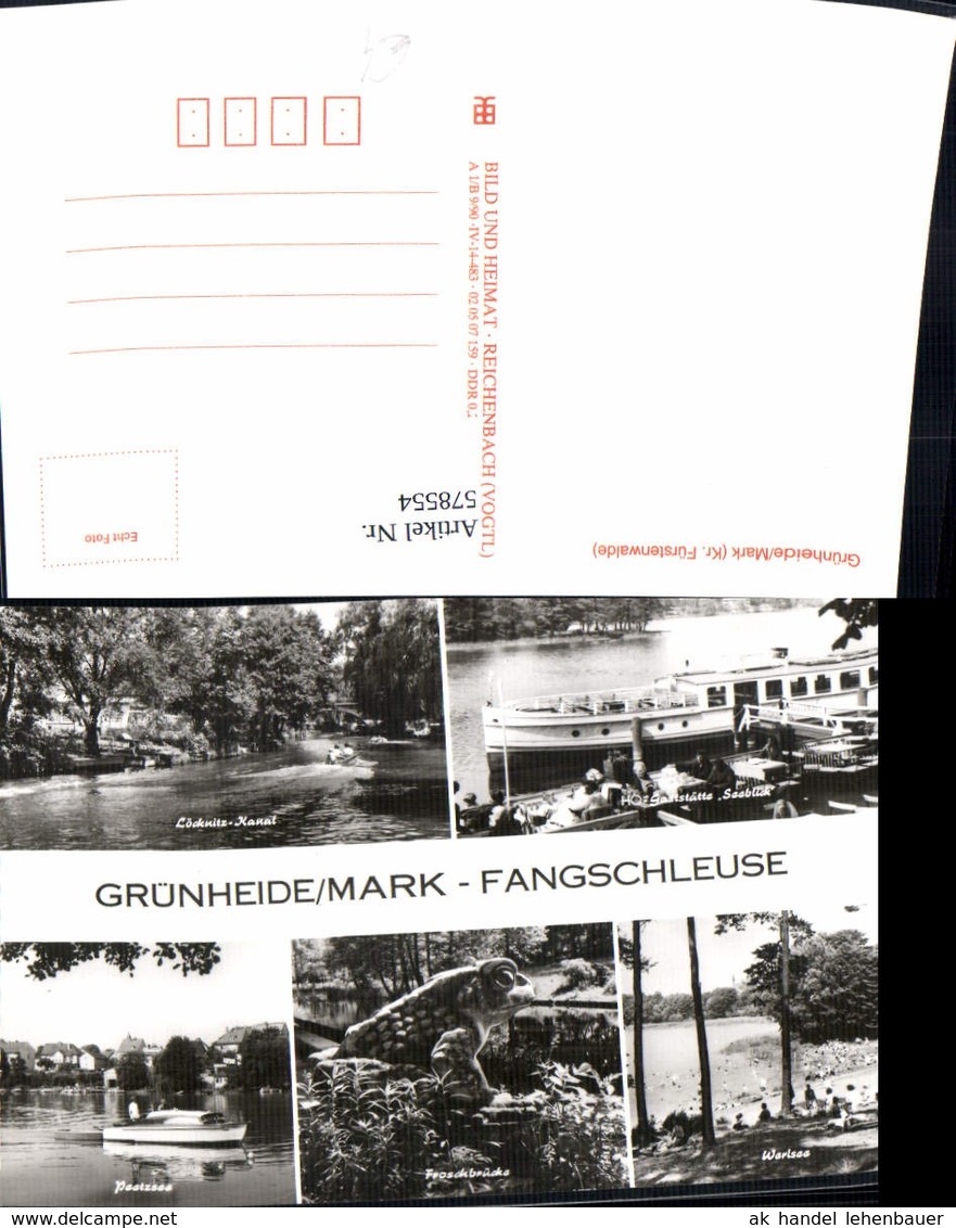 578554,Mehrbild Ak Gr&uuml;nheide Mark Fangschleuse Froschbr&uuml;cke Werlsee - Sonstige & Ohne Zuordnung