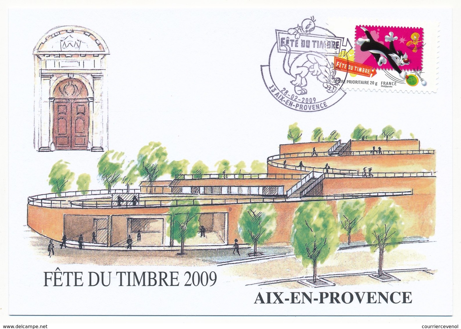 3 Cartes Locales - Fête Du Timbre AIX En PROVENCE 2009 - 28.2.2009 - Stamp's Day