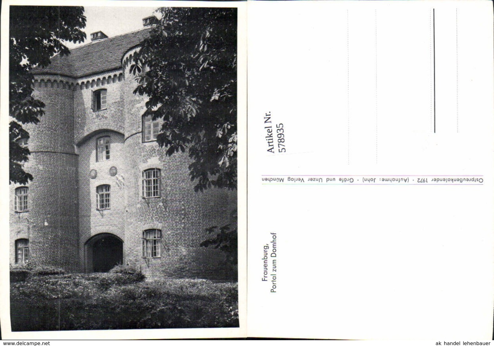 578935,Frauenburg Frombork Portal Zum Domhof Poland Kathedrale Mari&auml; Himmelfahrt Und - Polonia