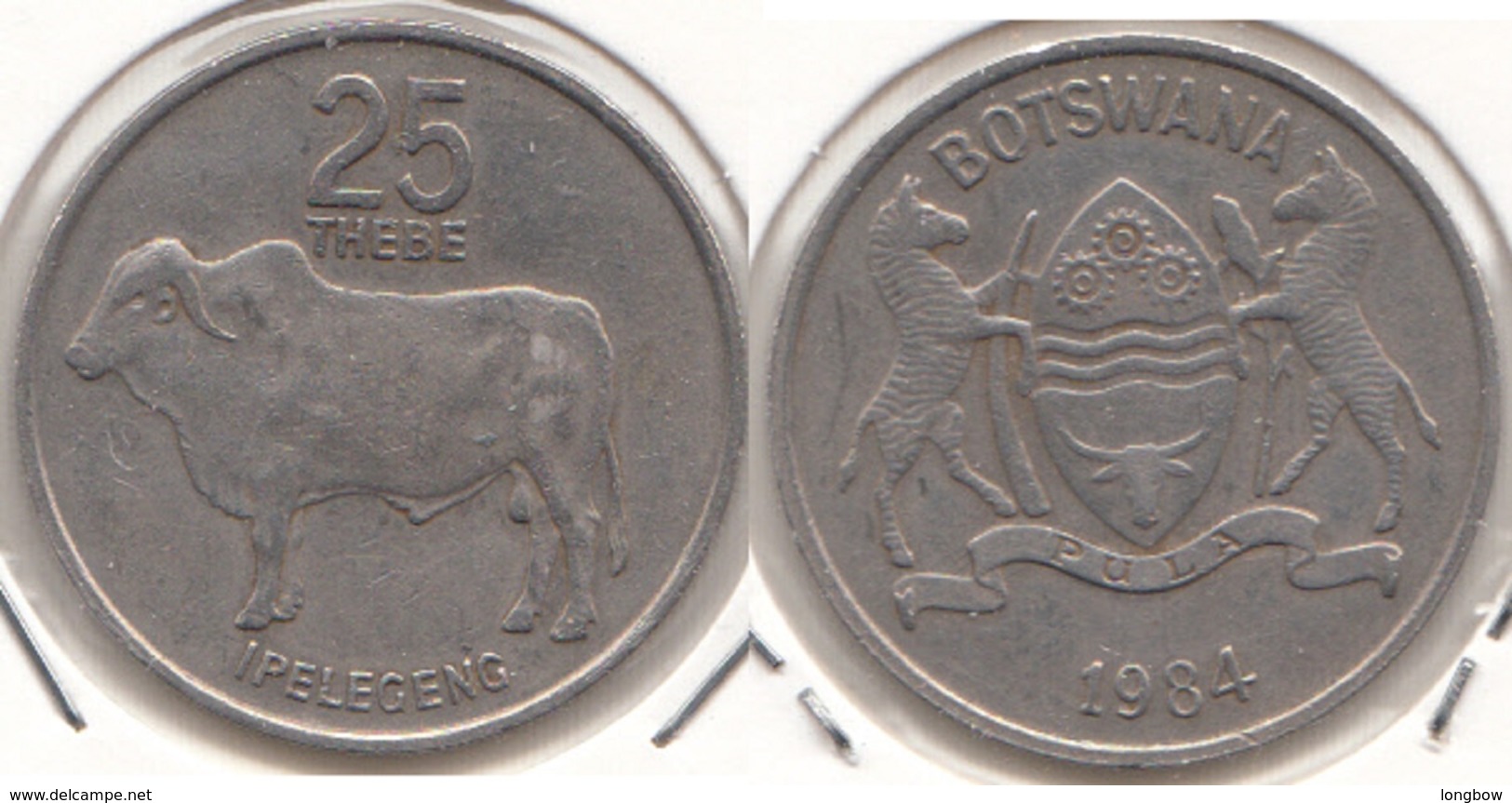 Botswana 25 Thebe 1984 KM#6 - Used - Botswana