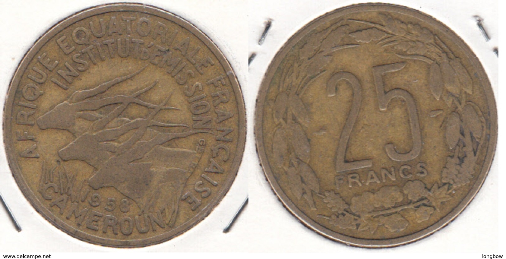 Camerun 25 Francs 1958 KM#12 - Used - Kamerun