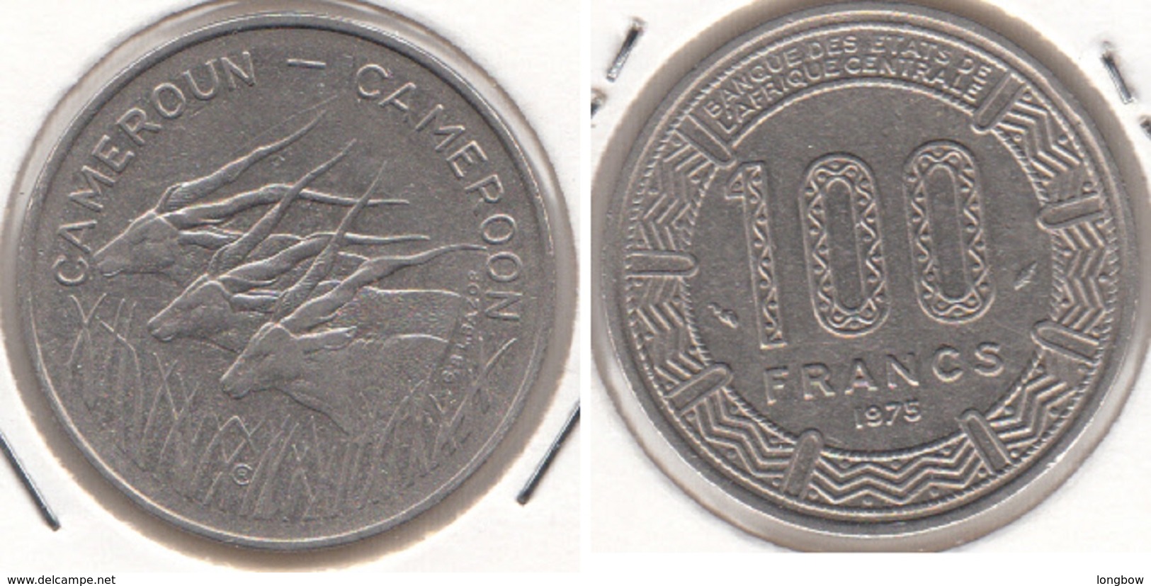 Camerun 100 Francs 1975 KM#17 - Used - Kameroen