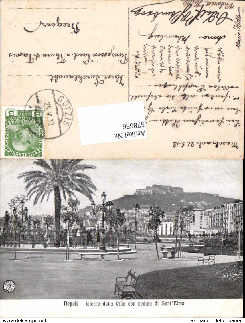 578656,Napoli Neapel Della Villa Con Veduta Sant Elmo - Napoli (Neapel)