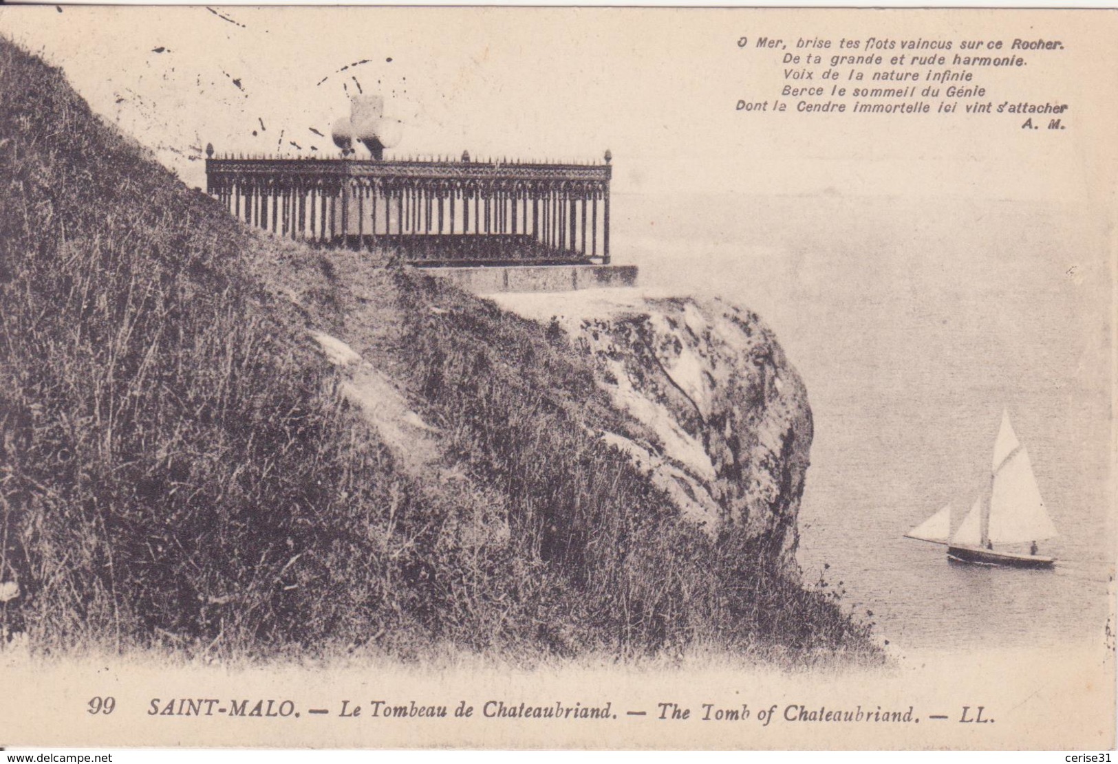 CPA - 99. St Malo Le Tombeau De Châteaubriand - Saint Malo