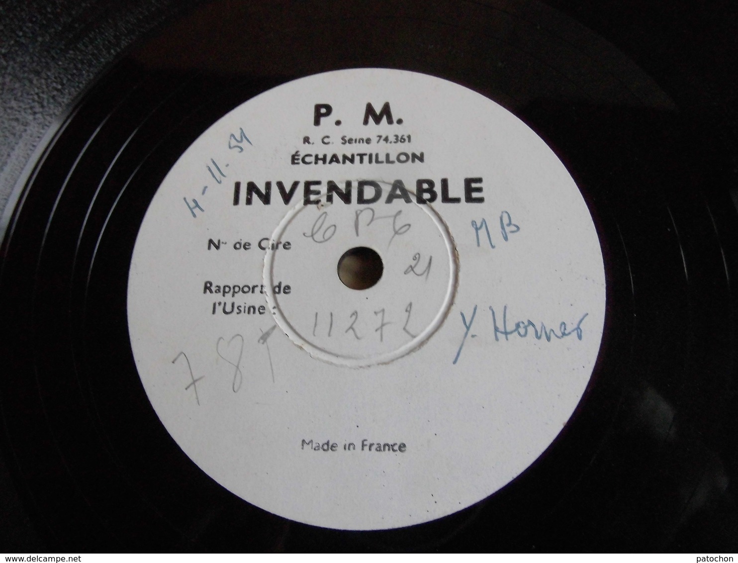 Vinyle 78 Tours P.M Echantillon Invendable Yvette Horner Istamboul  Constantinople 04 Novembre 1954. - Formats Spéciaux