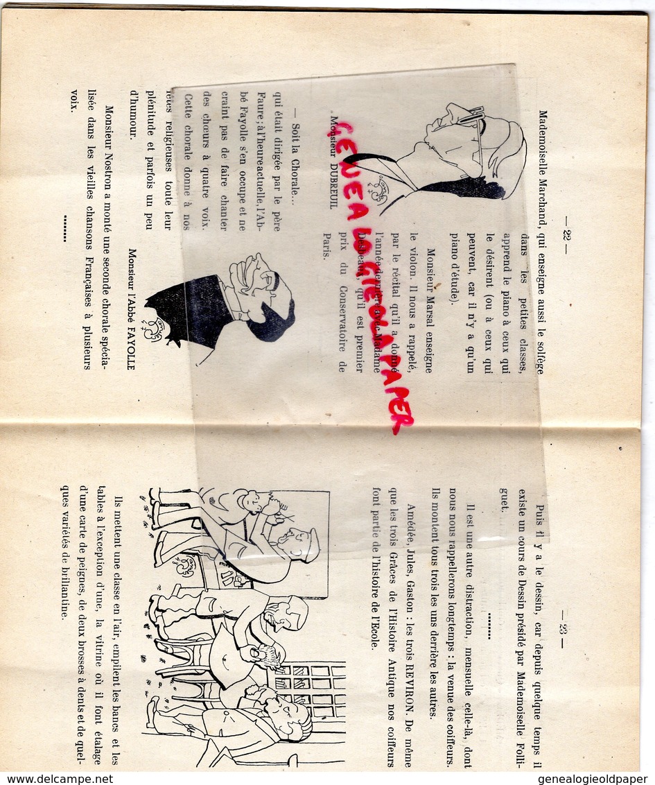 23- FELLETIN- GUERET- NOTRE ECOLE NOTRE DAME- 1948- ILLUTRATIONS JEAN DESBEAUX-PERE BELOIS-ABBE ROULON-JAMET-COURET-