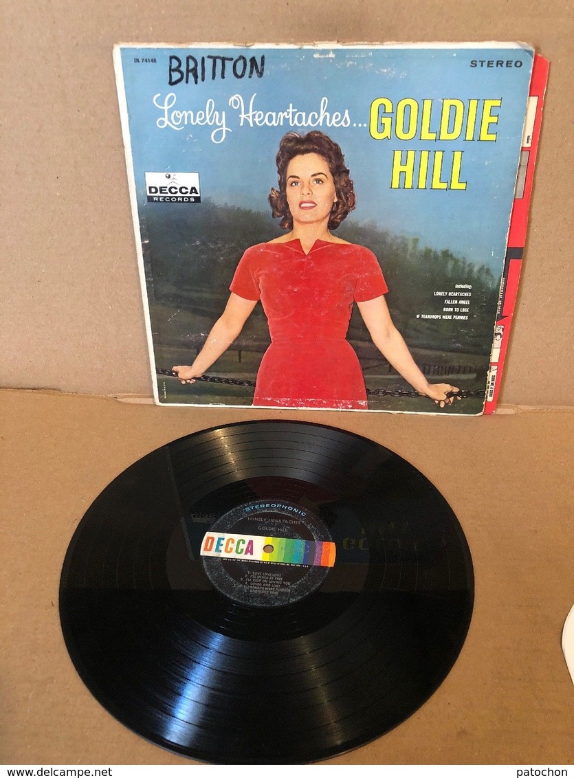 Only Le Vinyle 33 Tours LP "No Jaquette" Goldie Hill Lonely Heartaches DL74148 ...! - Collectors