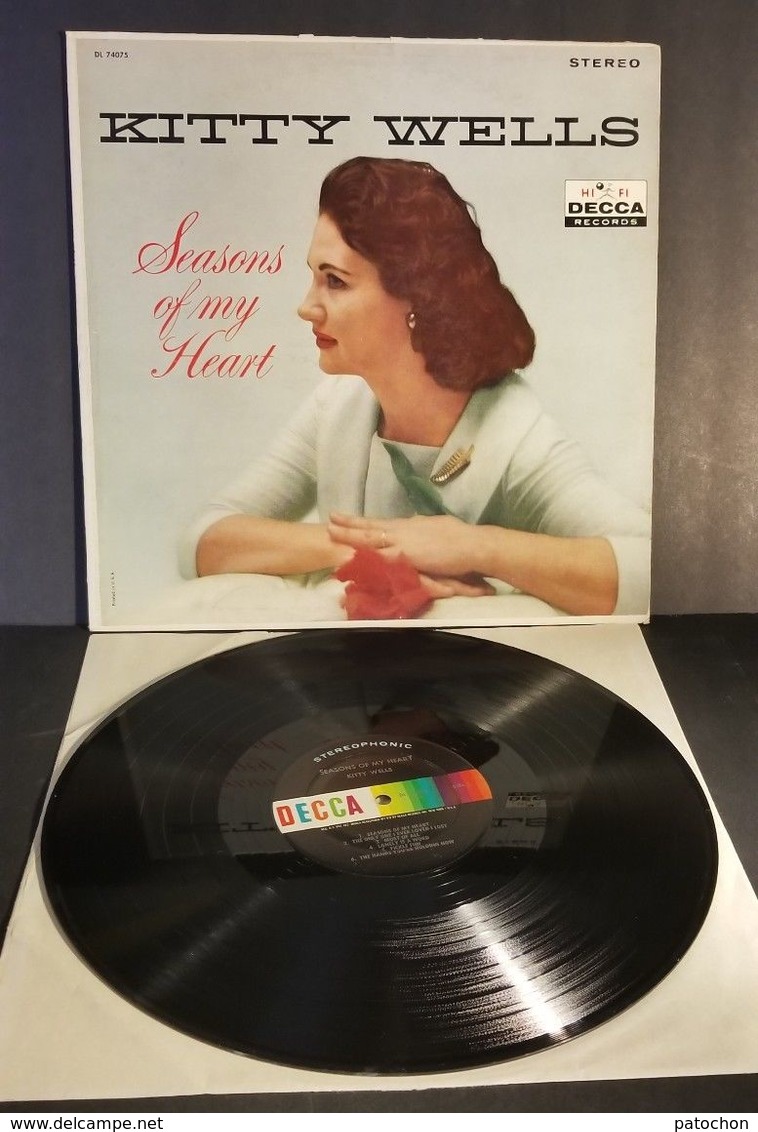 Only Le Vinyle 33 Tours LP "No Jaquette" Kitty Wells Seasons Of My Heart DL74075 ...! - Collectors