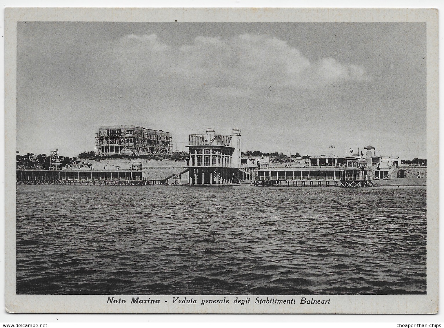 Noto Marina - Veduta Generale Degli Stabilimenti Balneari - Formato Grande (1925) - Andere & Zonder Classificatie