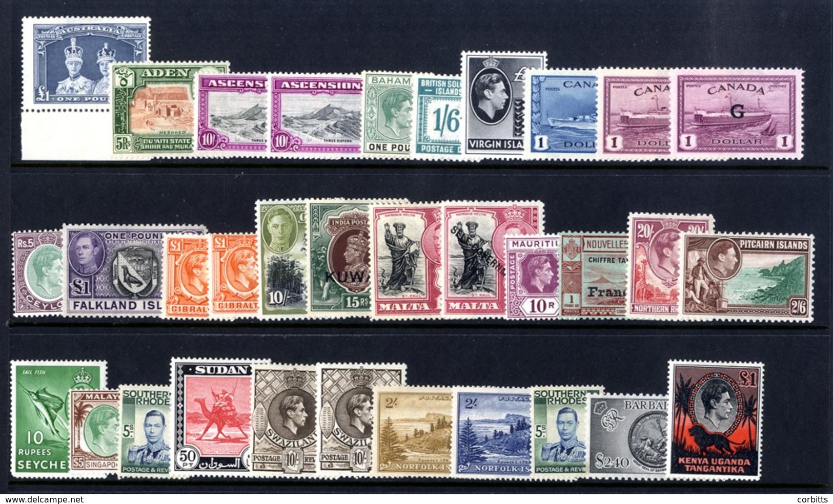 BRITISH COMMONWEALTH KGVI M Collection Of Predominantly Complete Sets Within A Stock Book Incl. Australia 1937-49 Set, A - Otros & Sin Clasificación