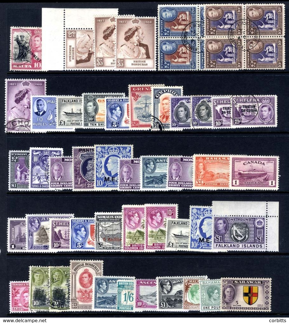 KING GEORGE VI M & U Collection Housed On Hagner Leaves In A Ring Binder Incl. Numerous Complete Sets From Malta 1948 Se - Other & Unclassified