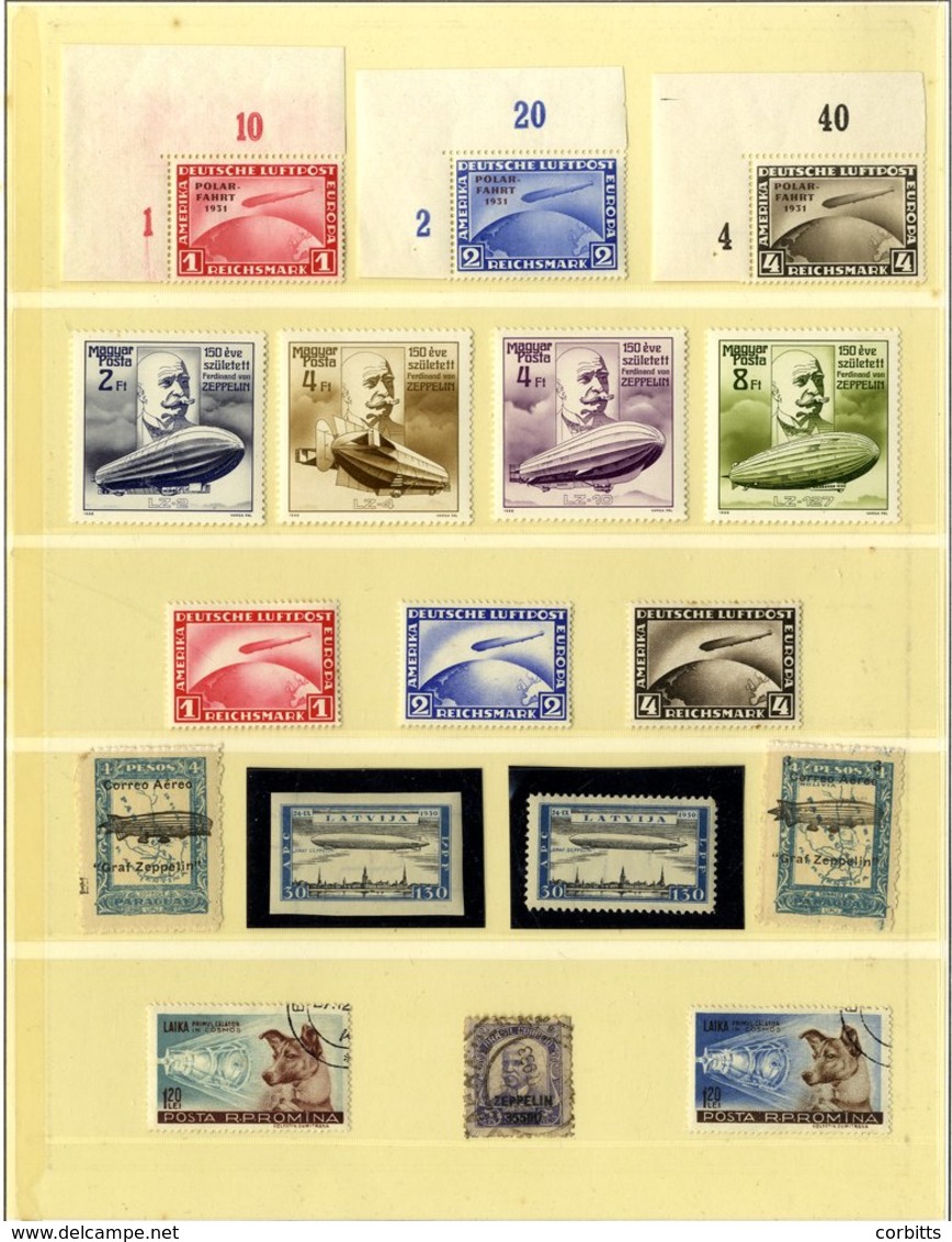 ZEPPELIN STAMPS, AIRS Etc. Remaindered Collection Housed In A Lindner Album. Noted - Germany 1931 Polar Set M (marginals - Otros & Sin Clasificación