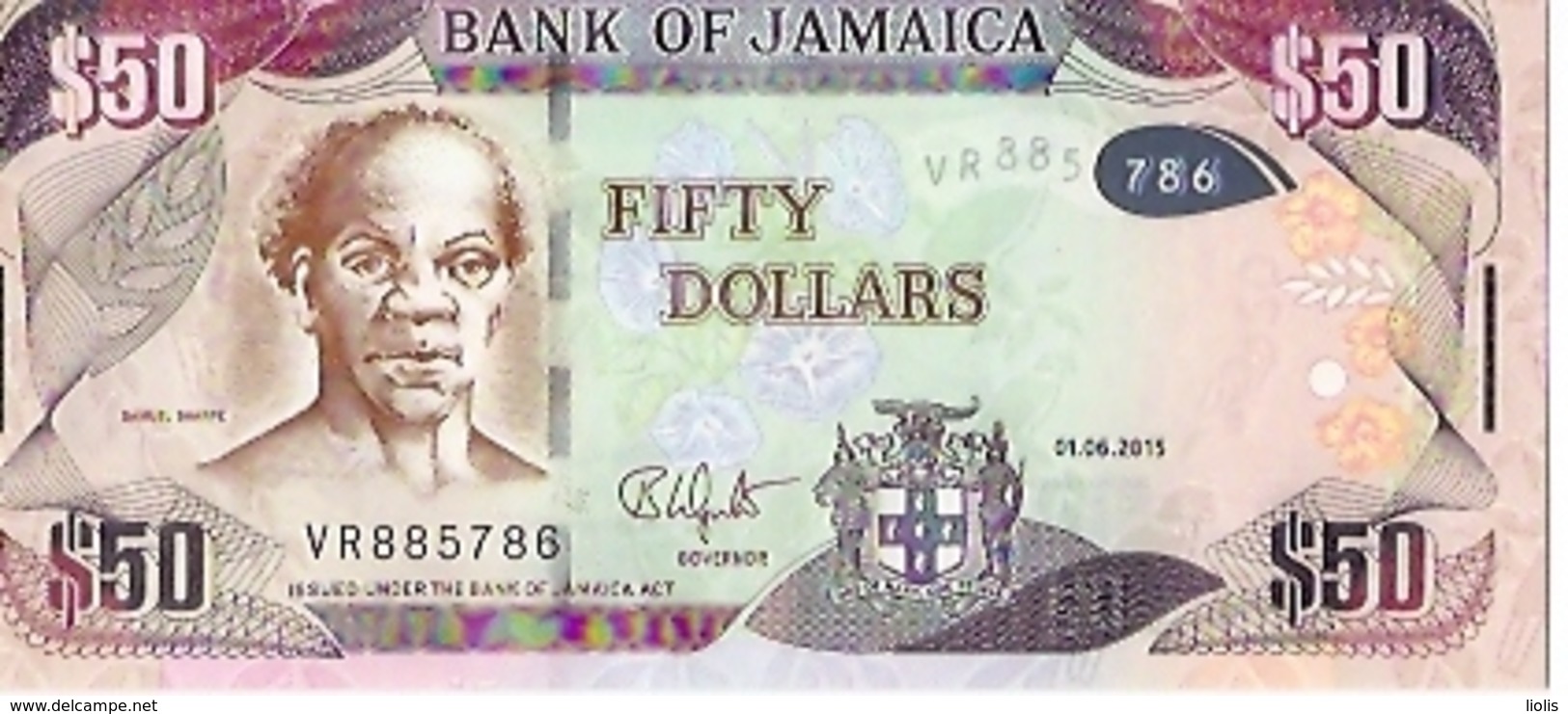 Jamaica  P-94  50 Dollars  2015 UNC - Jamaique