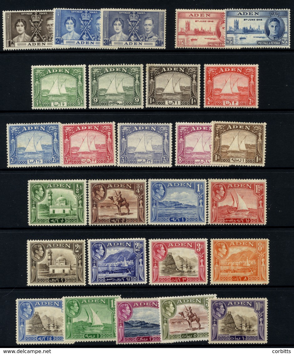 BRITISH COMMONWEALTH Chiefly KGV M Range On Hagner Leaves Incl. Aden Dhows To 1r (Cat. £130), 1939 Set (Cat. £120), Baha - Other & Unclassified