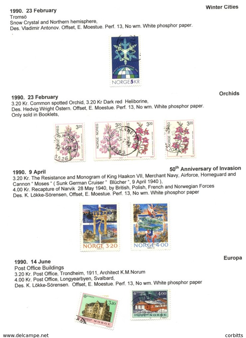 EUROPE Range Of Netherlands 1960-90 UM M/Sheets (37) Some Duplication, Norway Comprehensive VFU Collection From Feb 1990 - Other & Unclassified