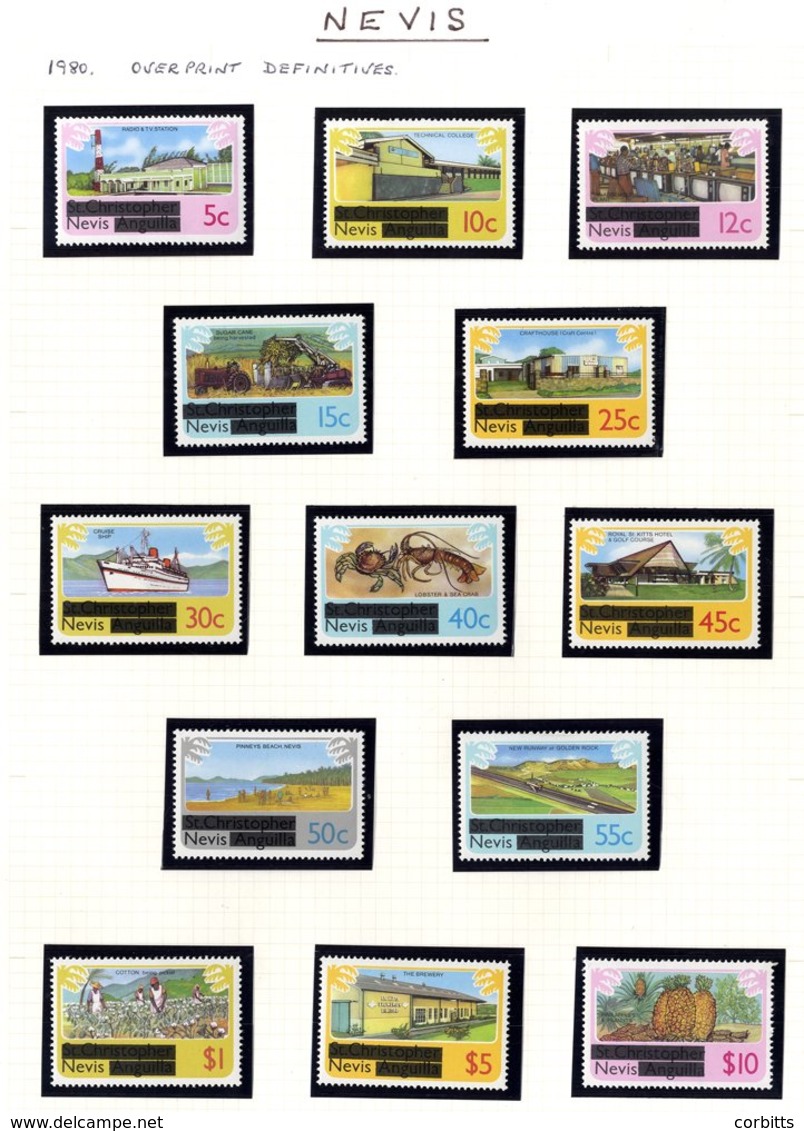 CARIBBEAN ISLANDS 1978-83 UM Collection In A Ring 22 Album, Range Of Complete Sets, Many Defins Etc. From Nevis, St. Kit - Autres & Non Classés