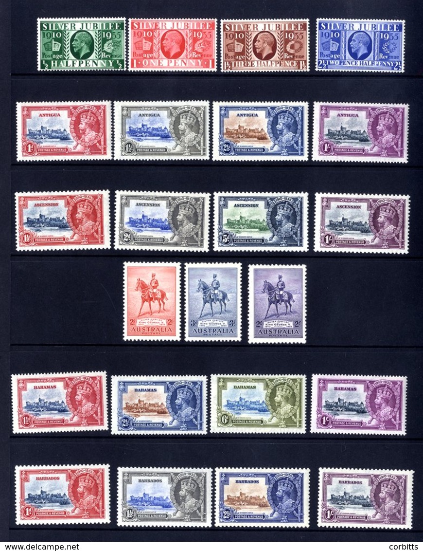 1935 Silver Jubilee Set, Complete Except For Egypt & Seychelles, UM. (244) - Other & Unclassified