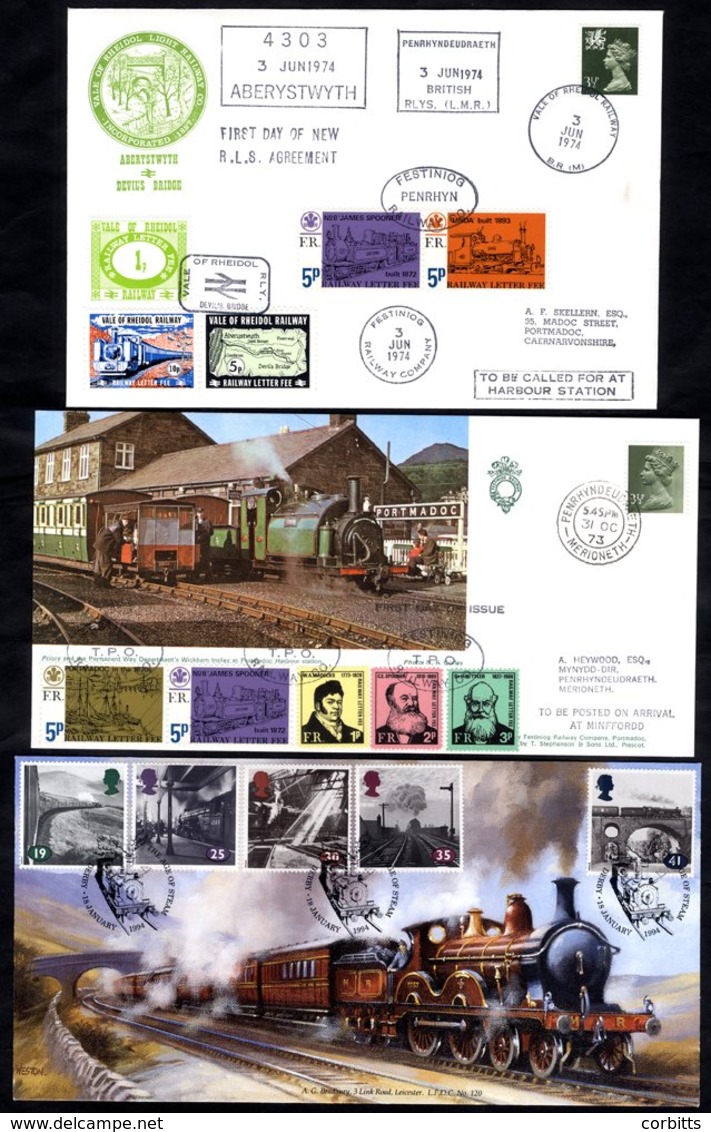 RAILWAYS Collection Of Commemorative Covers In Two Albums Of FDC's, Special Event Etc, All With Railway Connections Plus - Other & Unclassified