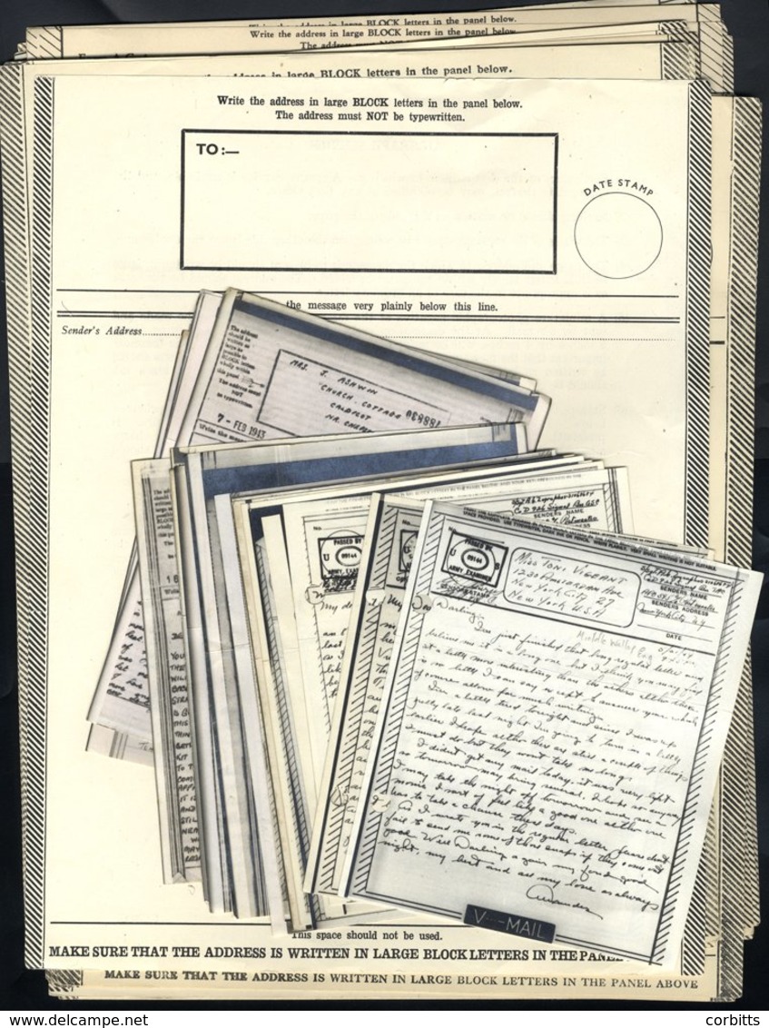 WORLD WAR II AIRGRAPHS Selection Of 35 Unused Forms (various With Duplication), Airgraph Envelopes Used (5), Airgraphs ( - Other & Unclassified