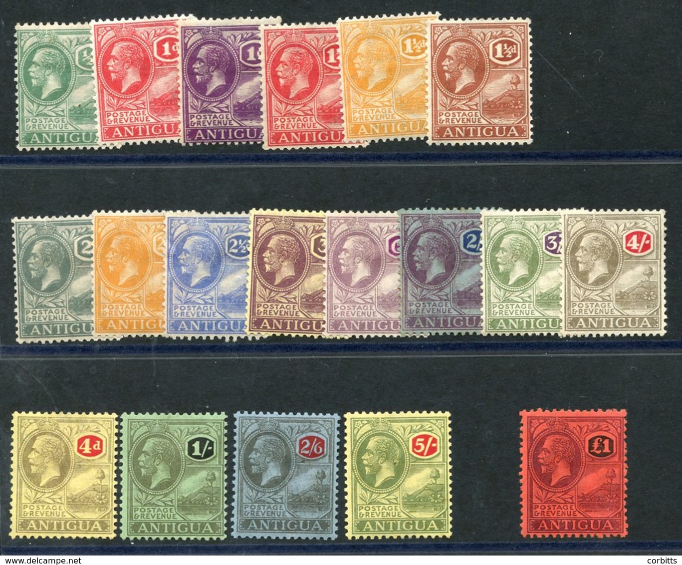 1921-29 MCCA Vals To £1 M (excl. 3d & 2s), From SG.55/61, Also MSCA (14) To 4s (set Excl. 1s & 2/6d), From SG.62/80. (19 - Andere & Zonder Classificatie