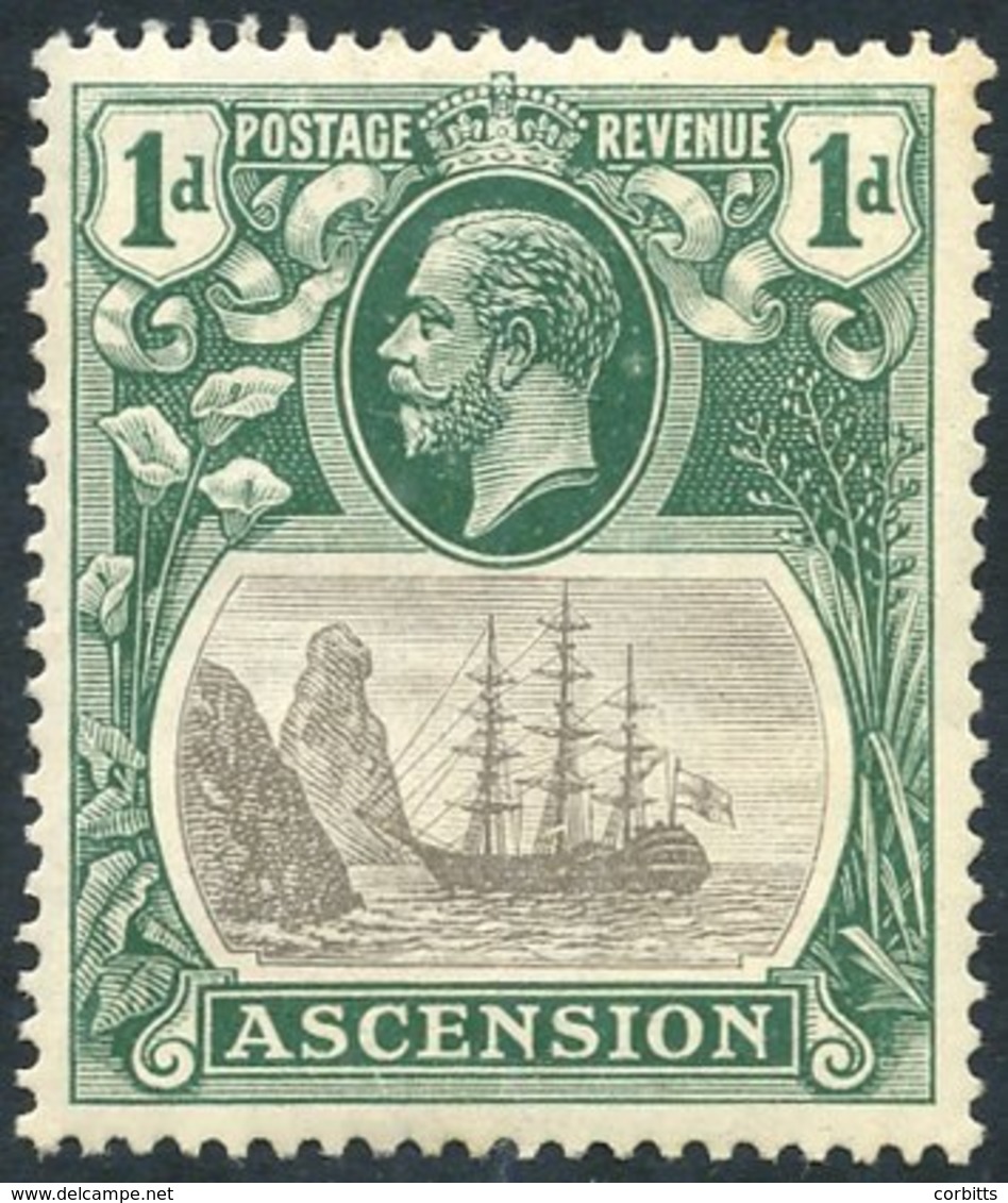 1924 1d 'broken Mainmast' Small Tone Upper Right O/w Fine M, SG.11a. (1) Cat. £140 - Autres & Non Classés