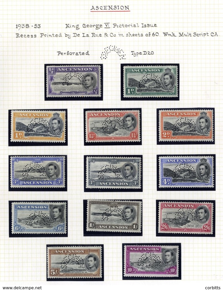 1938-50 Pictorial Defin Set, Perf SPECIMEN, Fresh M (½d & 1s Vals Have Single Perf Tone, 10s Has A Few Short Perfs). Sca - Sonstige & Ohne Zuordnung